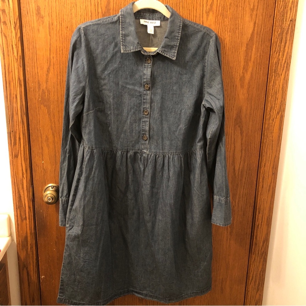Nine West Classic Blue Denim Top